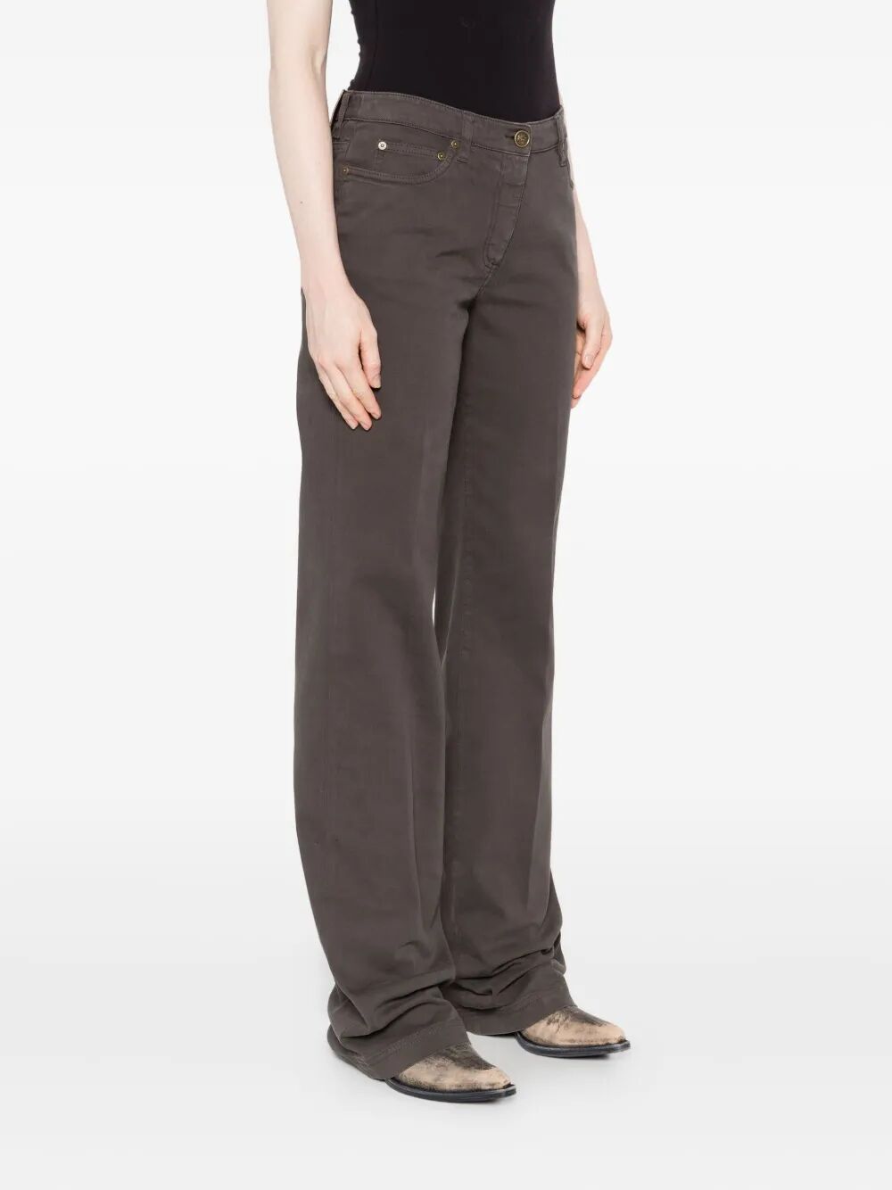 STRAIGHT LEG DENIM TROUSERS