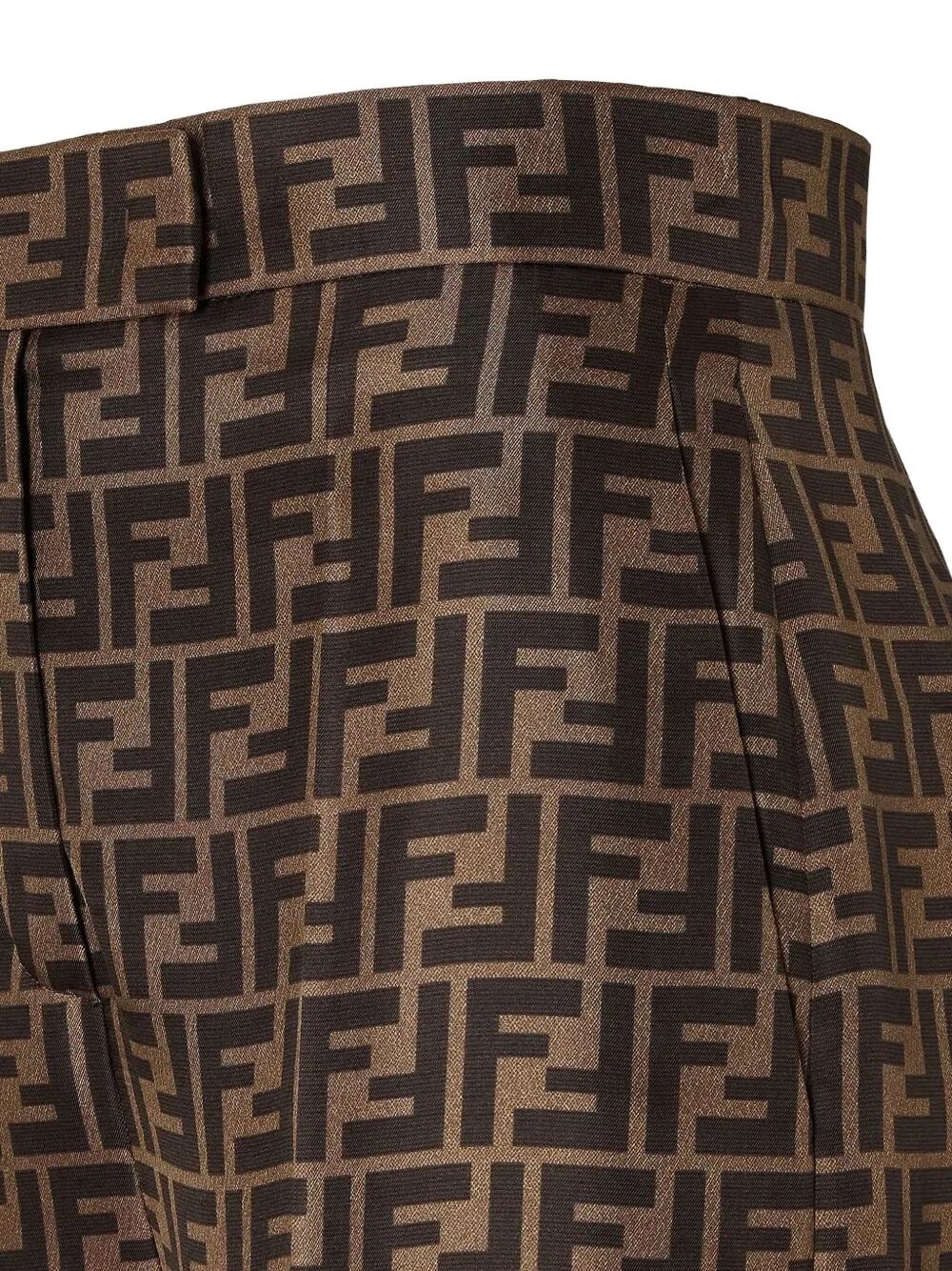 FF SILK TWILL WIDE LEG TROUSERS