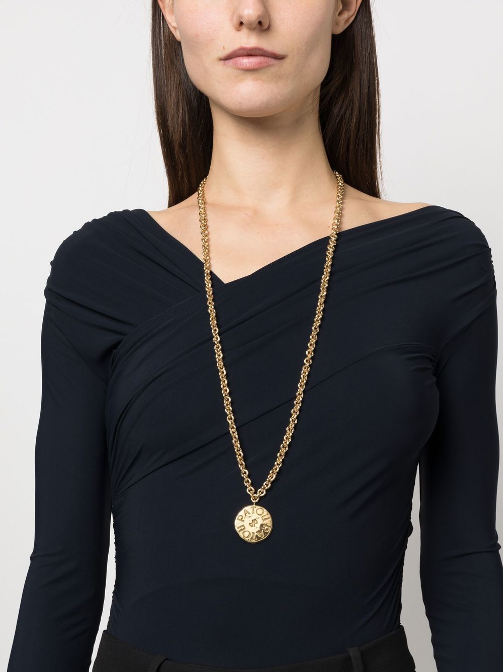 COIN PENDANT GOLD-PLATED BRASS NECKLACE