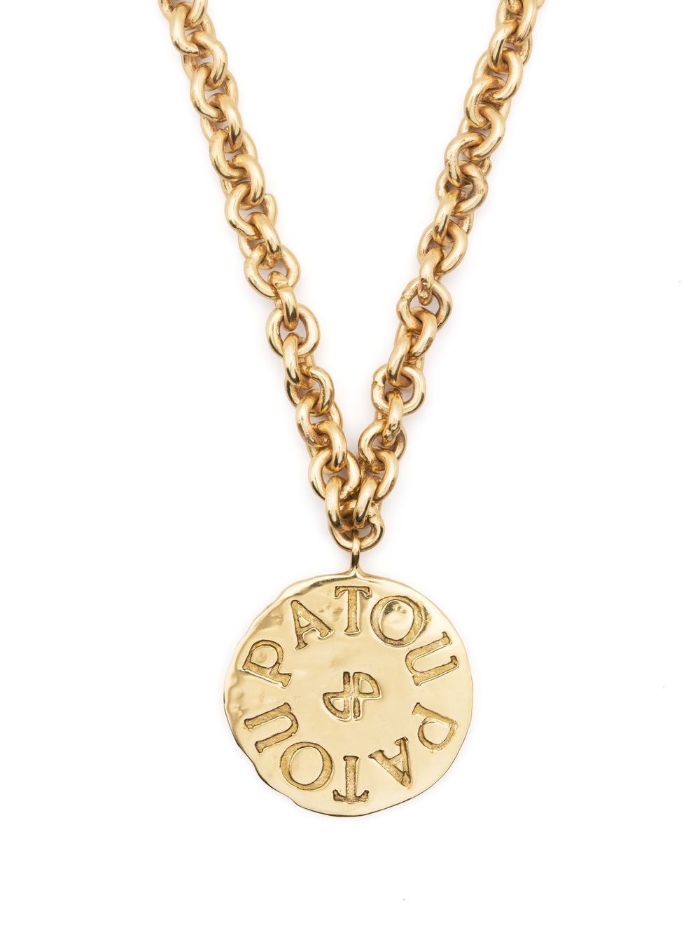 COIN PENDANT GOLD-PLATED BRASS NECKLACE