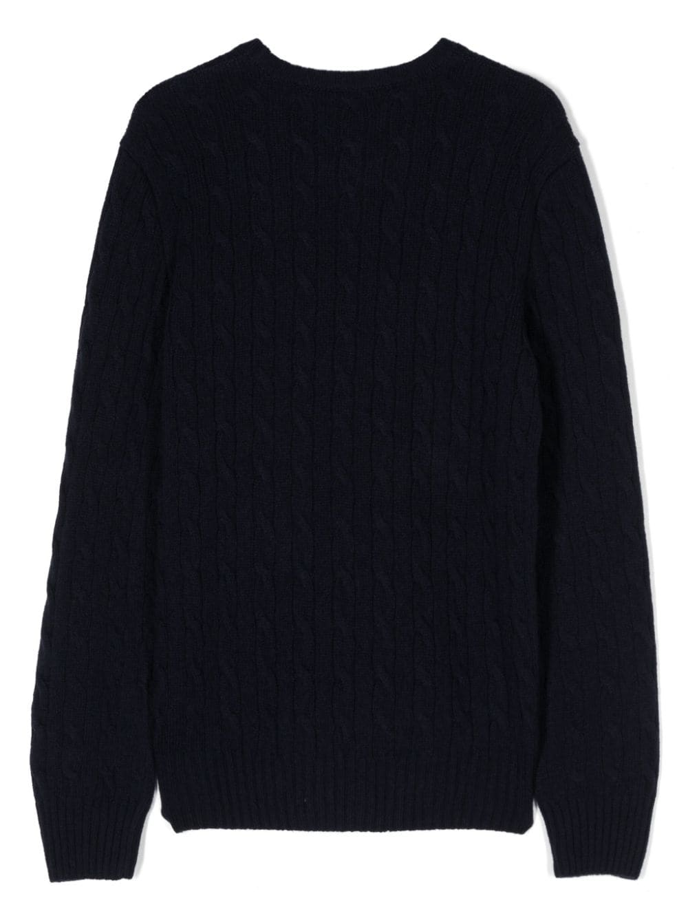 CABLE-KNIT CREWNECK WOOL PULLOVER