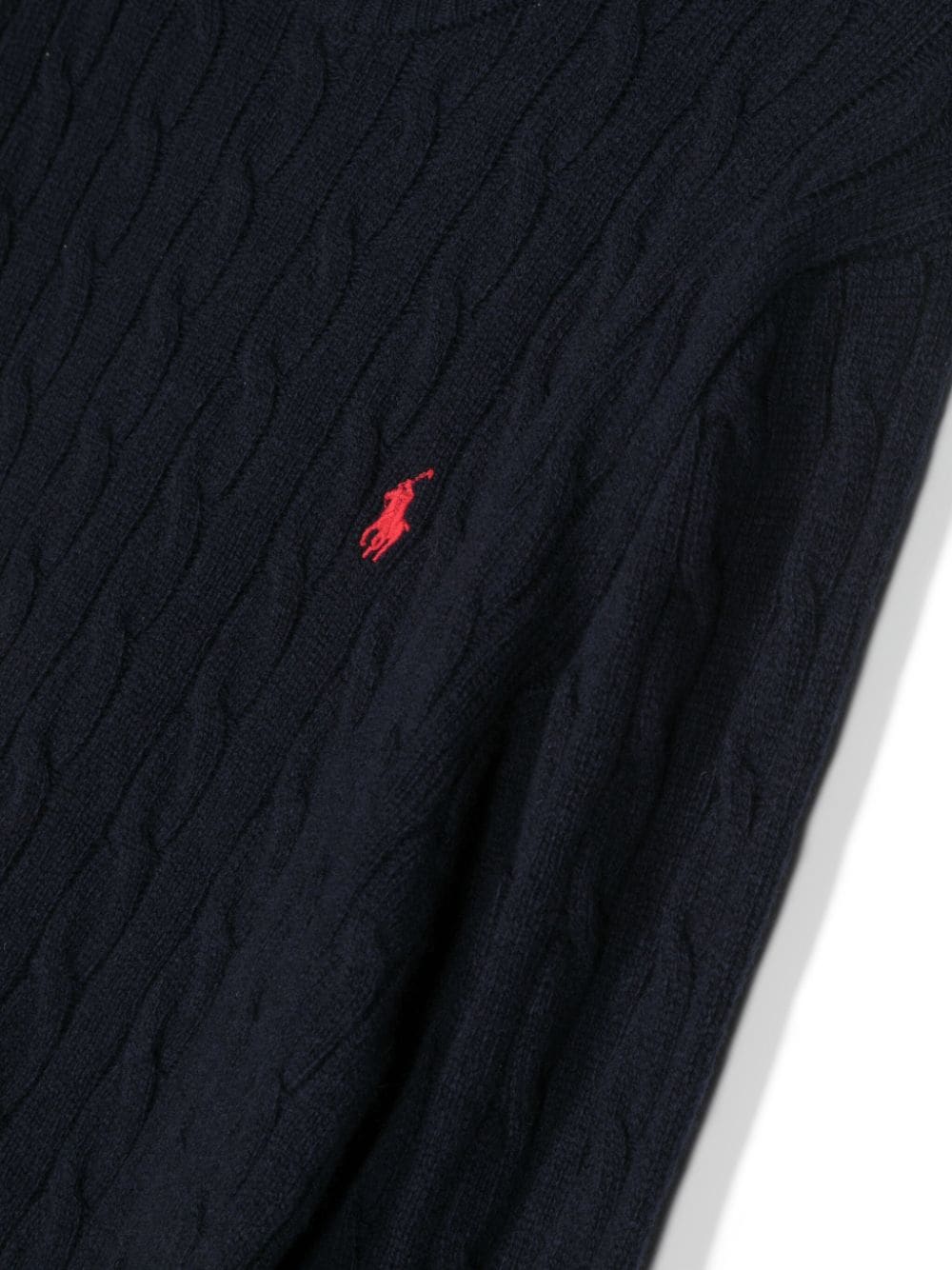 CABLE-KNIT CREWNECK WOOL PULLOVER