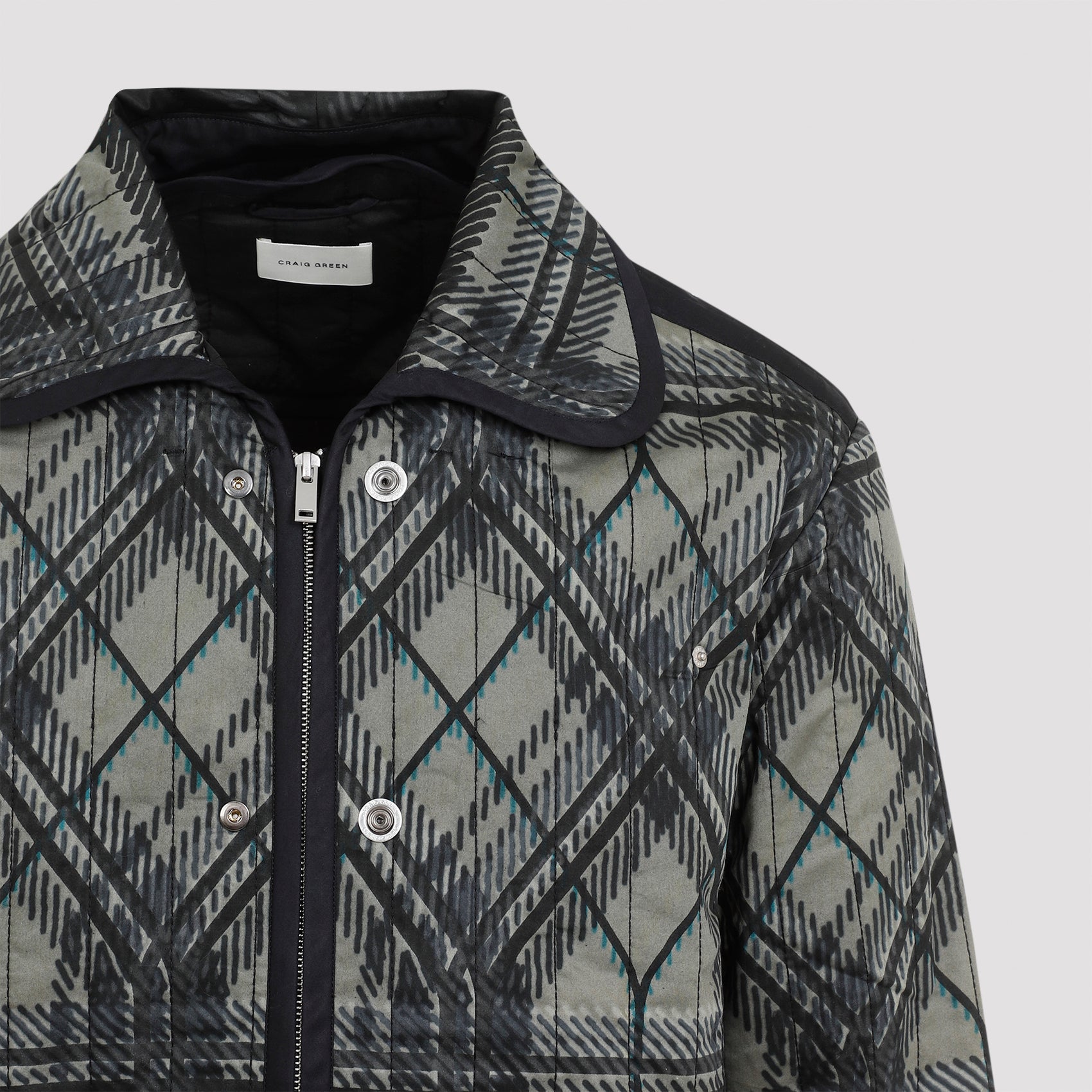 Quilted Plaid Fade Jacket