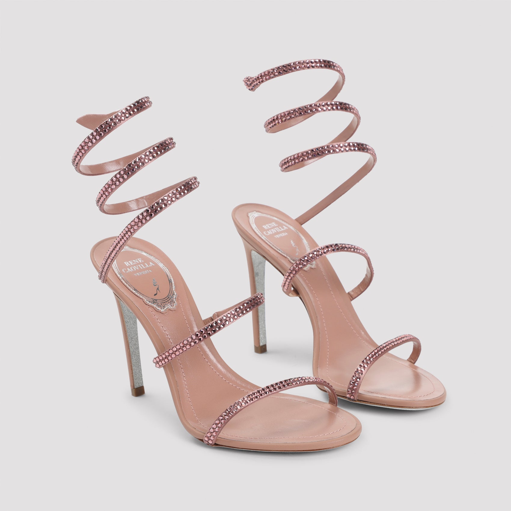 René Caovilla Snake Sandals
