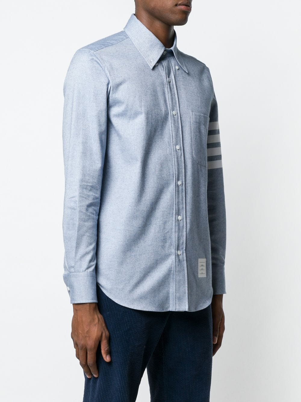 4-BAR LONG-SLEEVE COTTON SHIRT