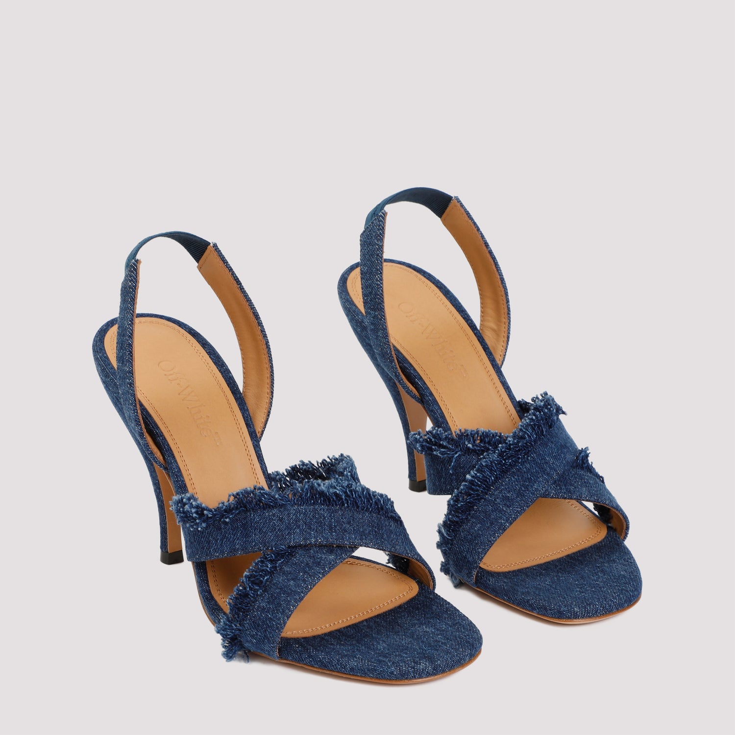 Curvy Heel Denim Sandal