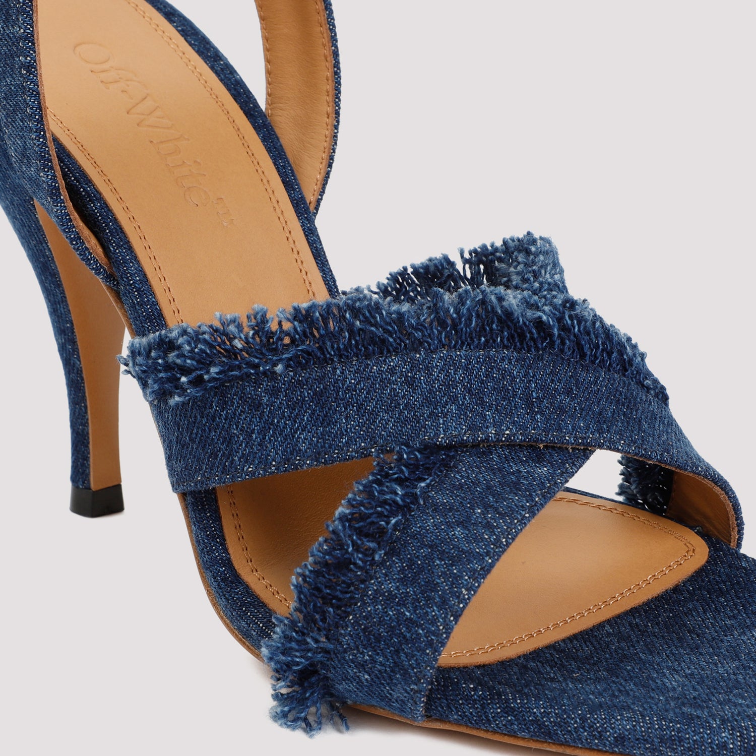 Curvy Heel Denim Sandal