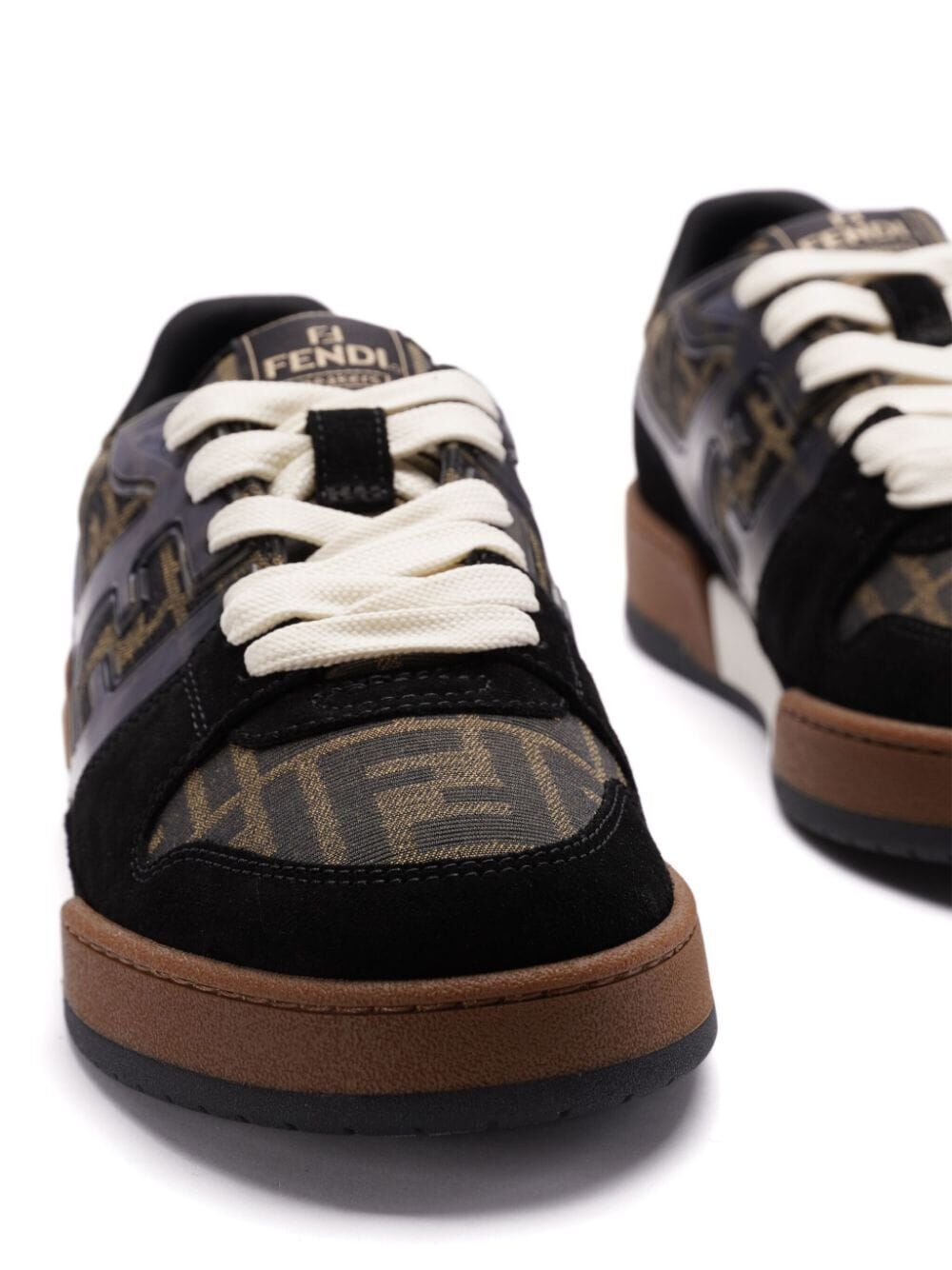 FF JACQUARD AND SUEDE FENDI MATCH SNEAKERS