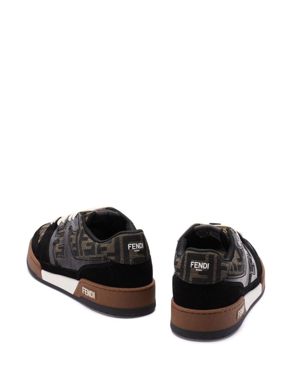 FF JACQUARD AND SUEDE FENDI MATCH SNEAKERS