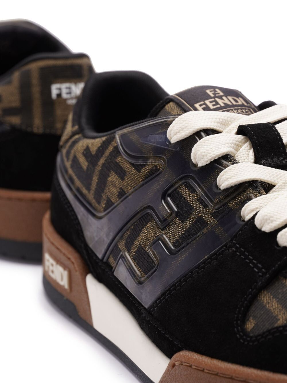 FF JACQUARD AND SUEDE FENDI MATCH SNEAKERS