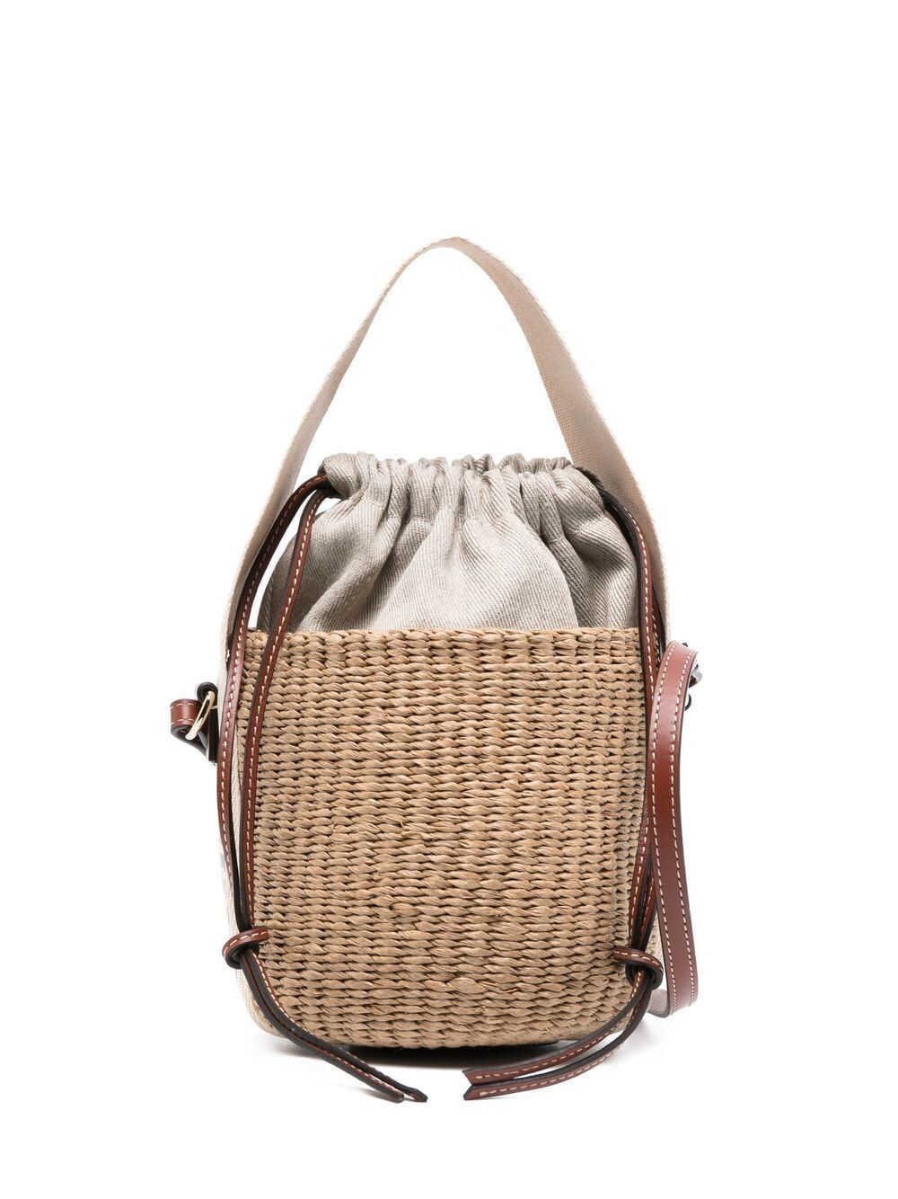 BORSA CESTO WOODY PICCOLA IN FIBRE NATURALI