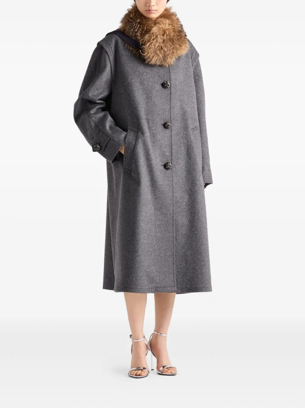 SINGLE-BREASTED LODEN WOOL COAT