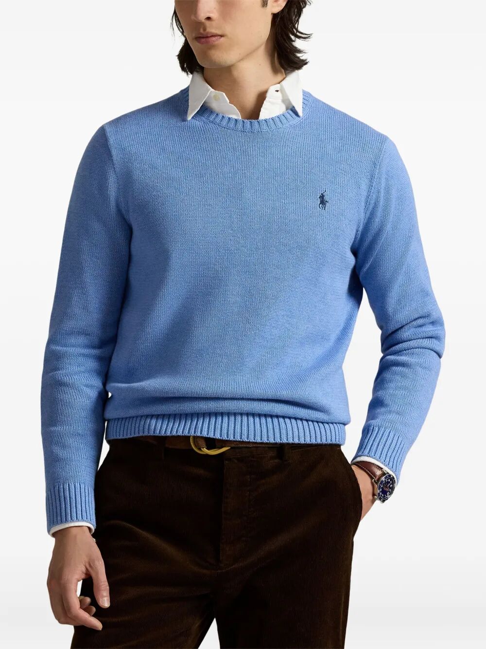POLO PONY COTTON KNIT PULLOVER
