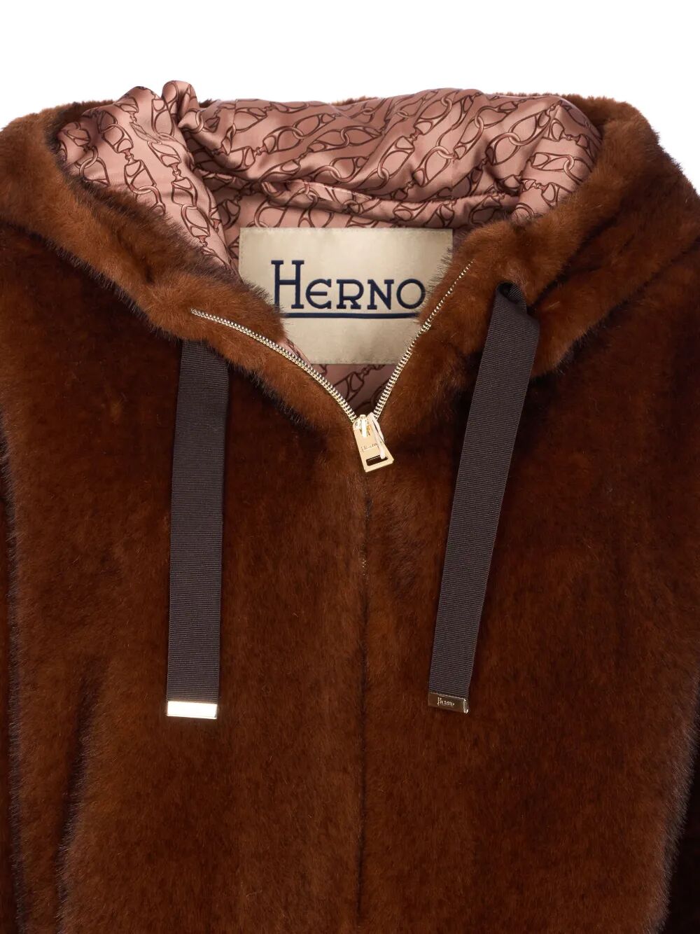 SOFT FAUX-FUR HOODED JACKET