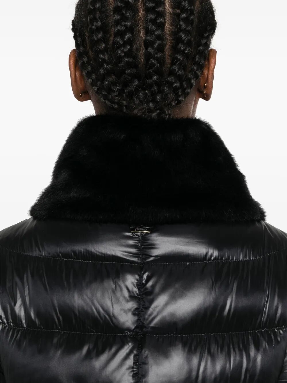 ULTRALIGHT NYLON AND LADY ALTERNATIVE FUR CAPE