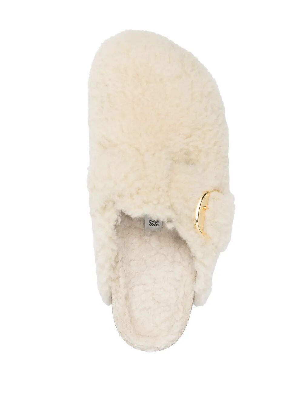 SHEARLING BOSTON BIG BUCKLE MULE