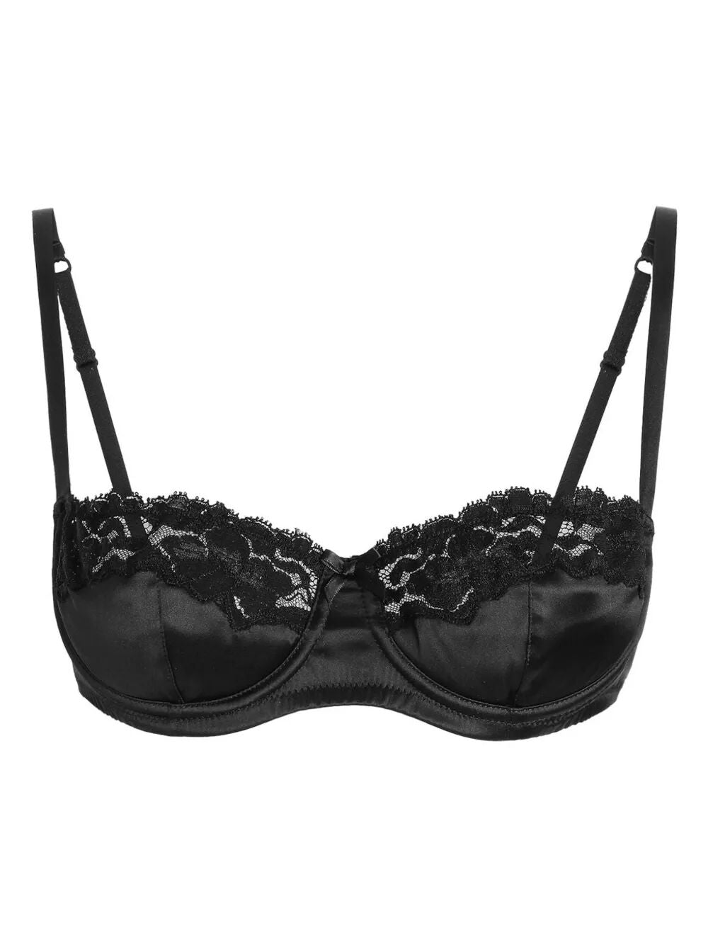 SATIN AND LACE BALCONETTE BRA