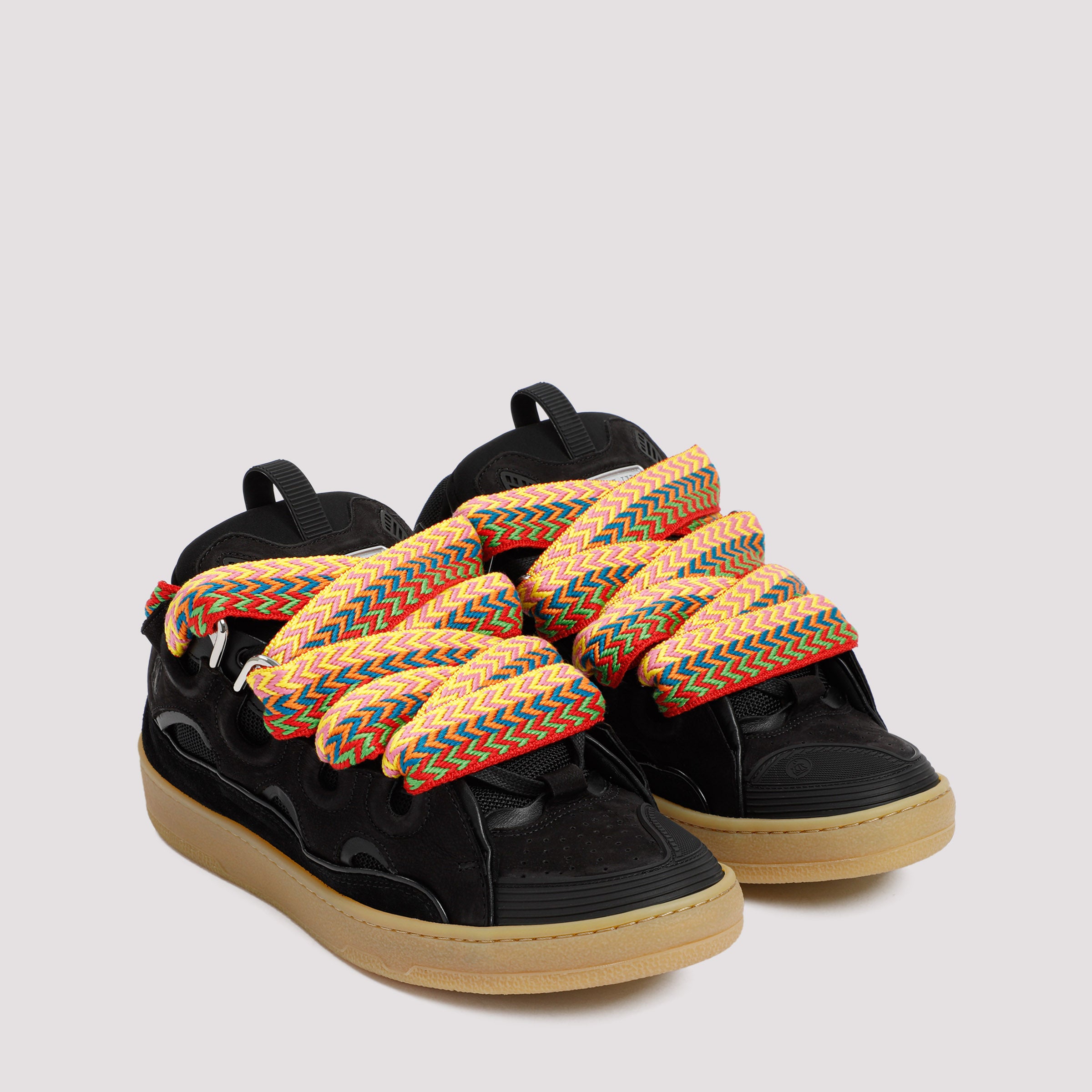 Suede Leather Curb Sneakers
