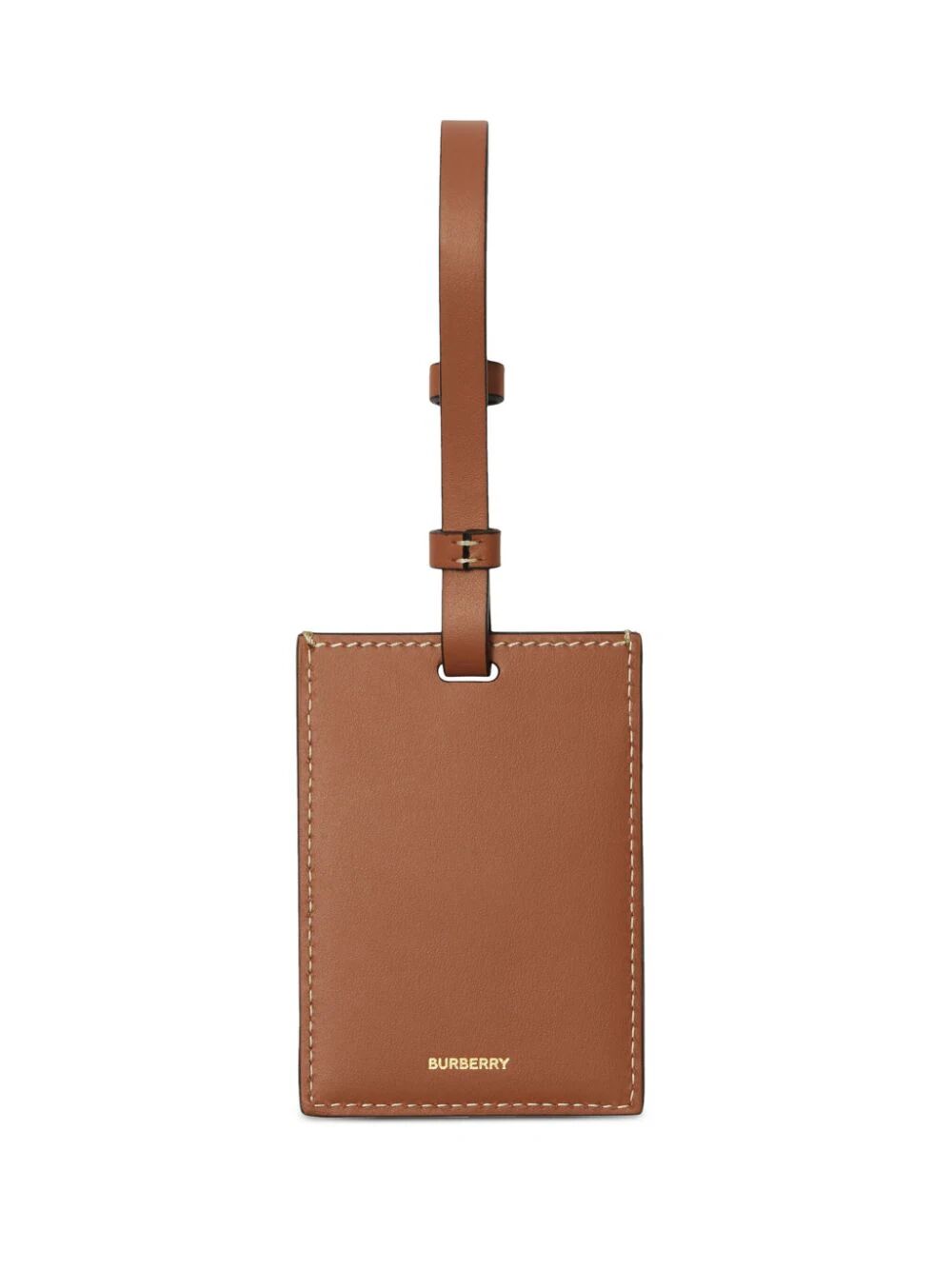 CHECK LEATHER LUGGAGE TAG