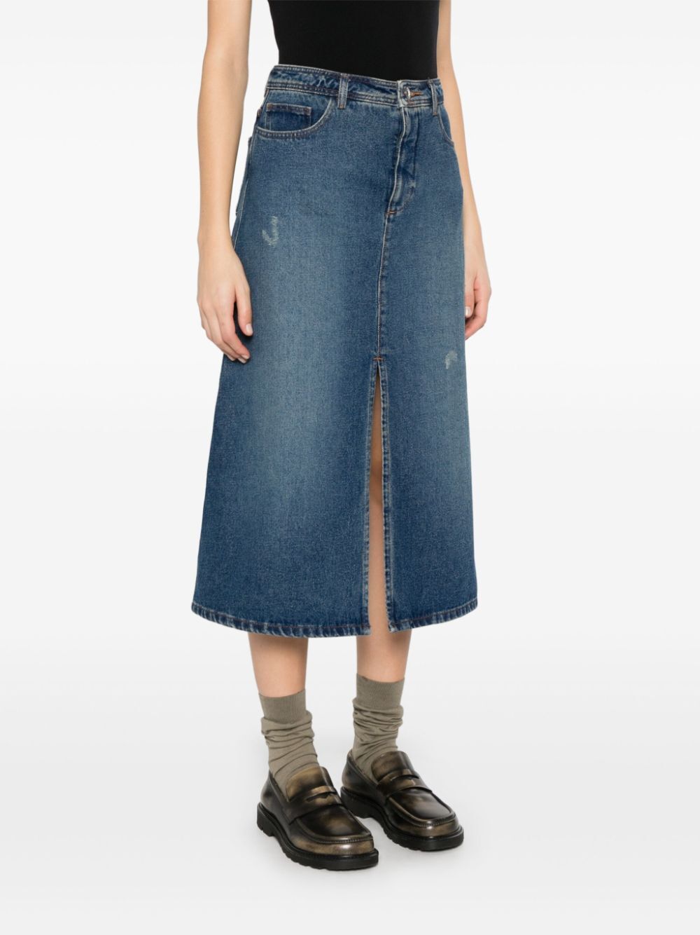 GEORGIA DENIM MIDI SKIRT