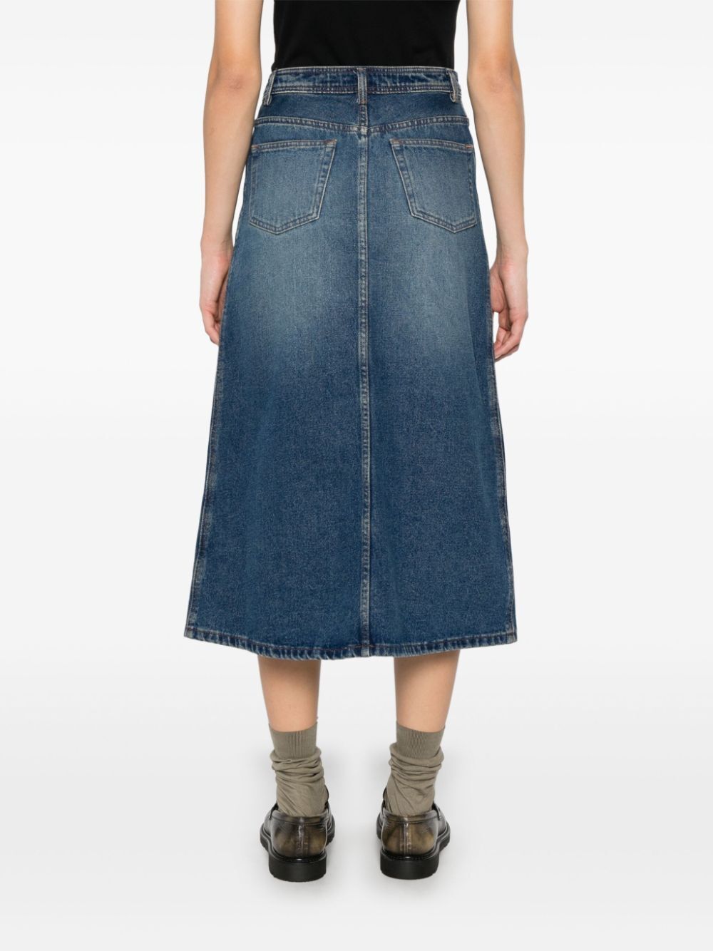 GEORGIA DENIM MIDI SKIRT