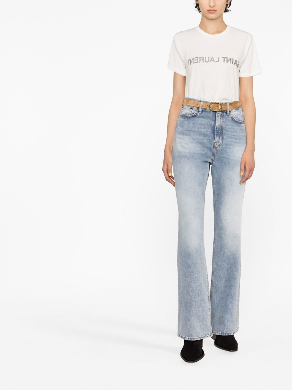SAINT LAURENT REVERSE COTTON T-SHIRT