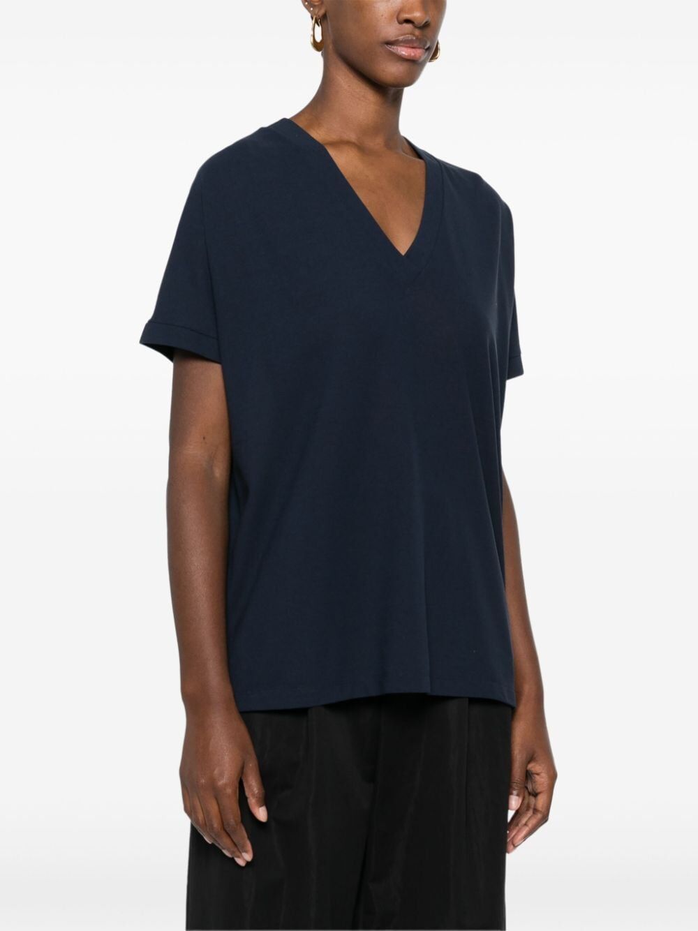 V-NECK COTTON T-SHIRT