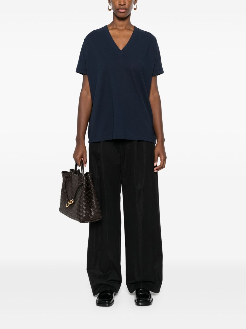 V-NECK COTTON T-SHIRT