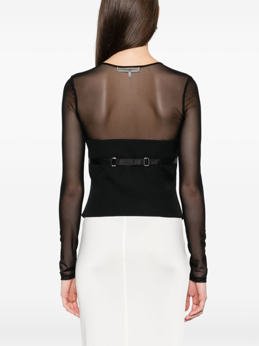 DECONSTRUCTED WOOL VEST TOP