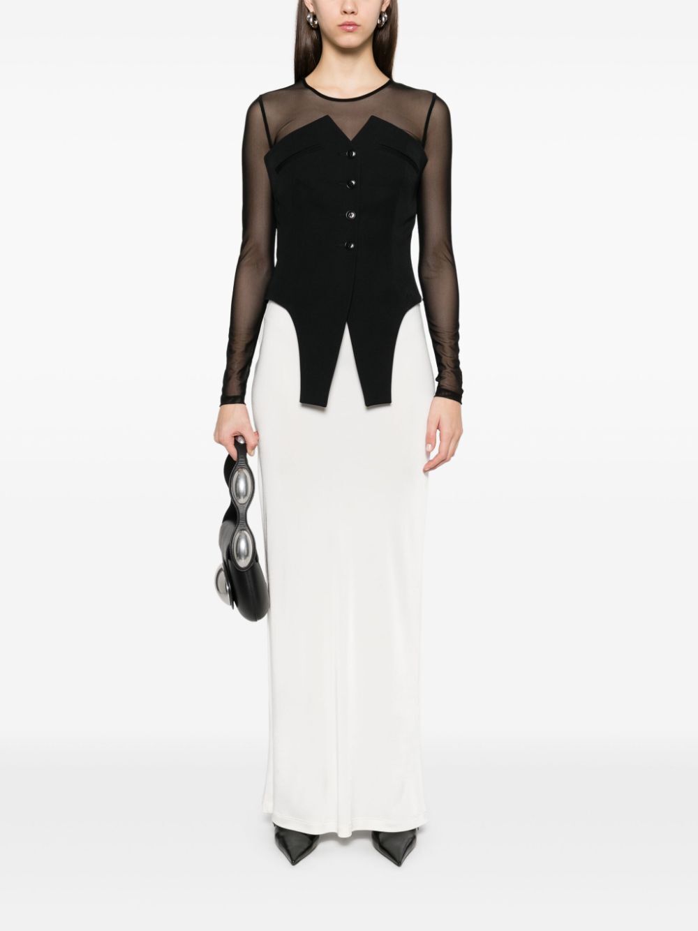 DECONSTRUCTED WOOL VEST TOP