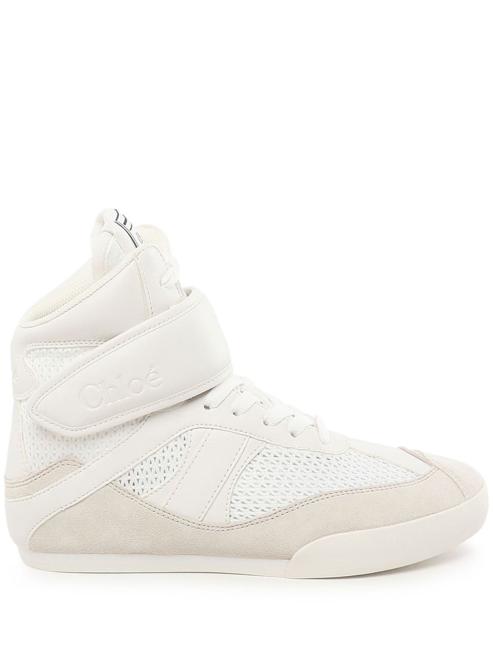 MESH AND SUEDE KICK HIGH-TOP SNEAKERS