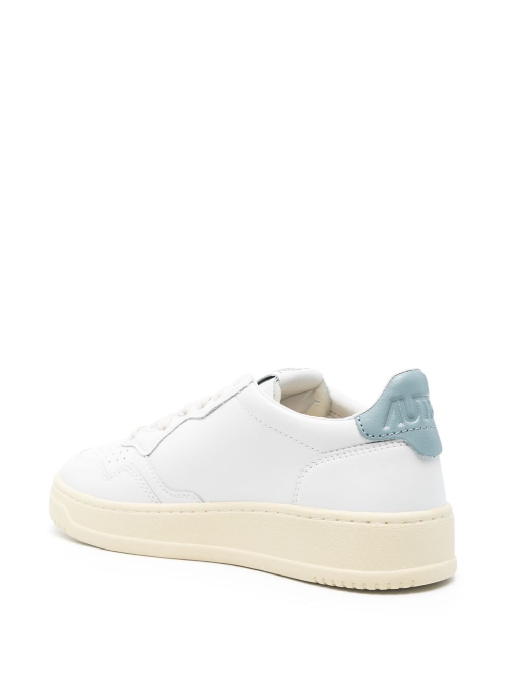 MEDALIST LOW SNEAKERS IN WHITE AND LIGHT BLUE LEATHER