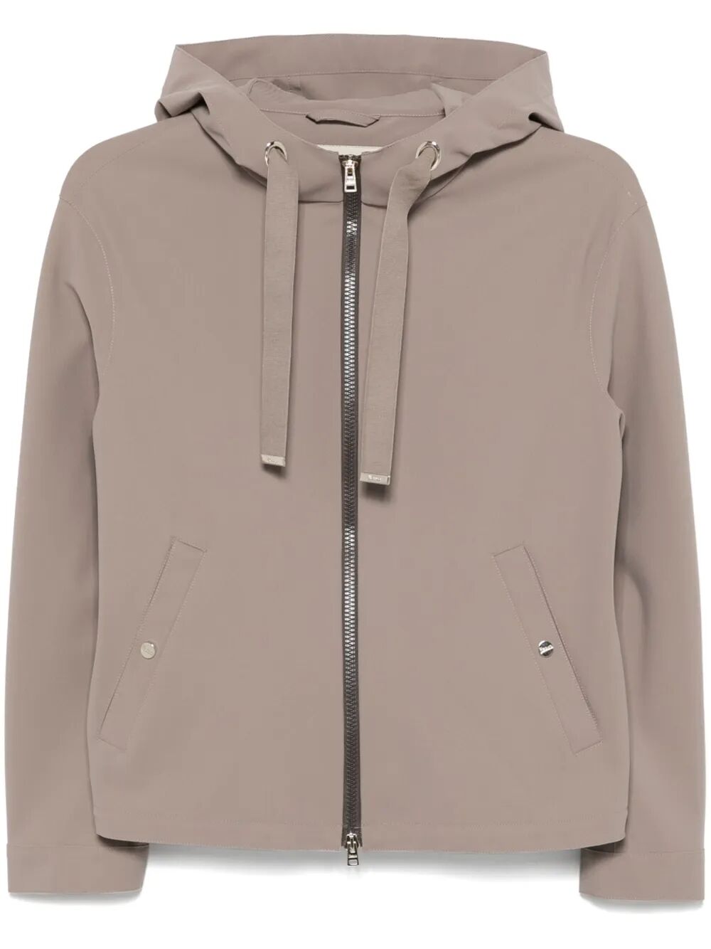 FIRST-ACT ZIP-UP HOODED SHORT JACKET