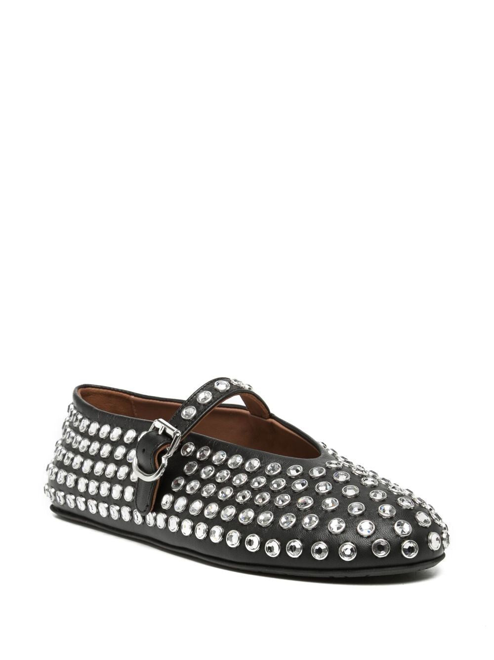 BALLERINE IN PELLE DI AGNELLO CON STRASS