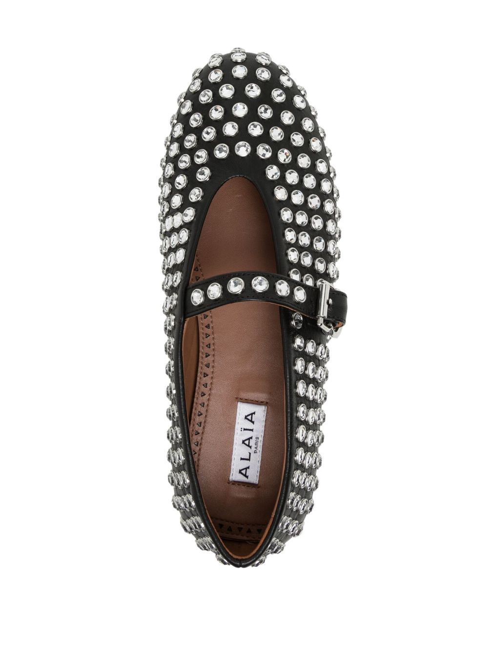 BALLERINE IN PELLE DI AGNELLO CON STRASS