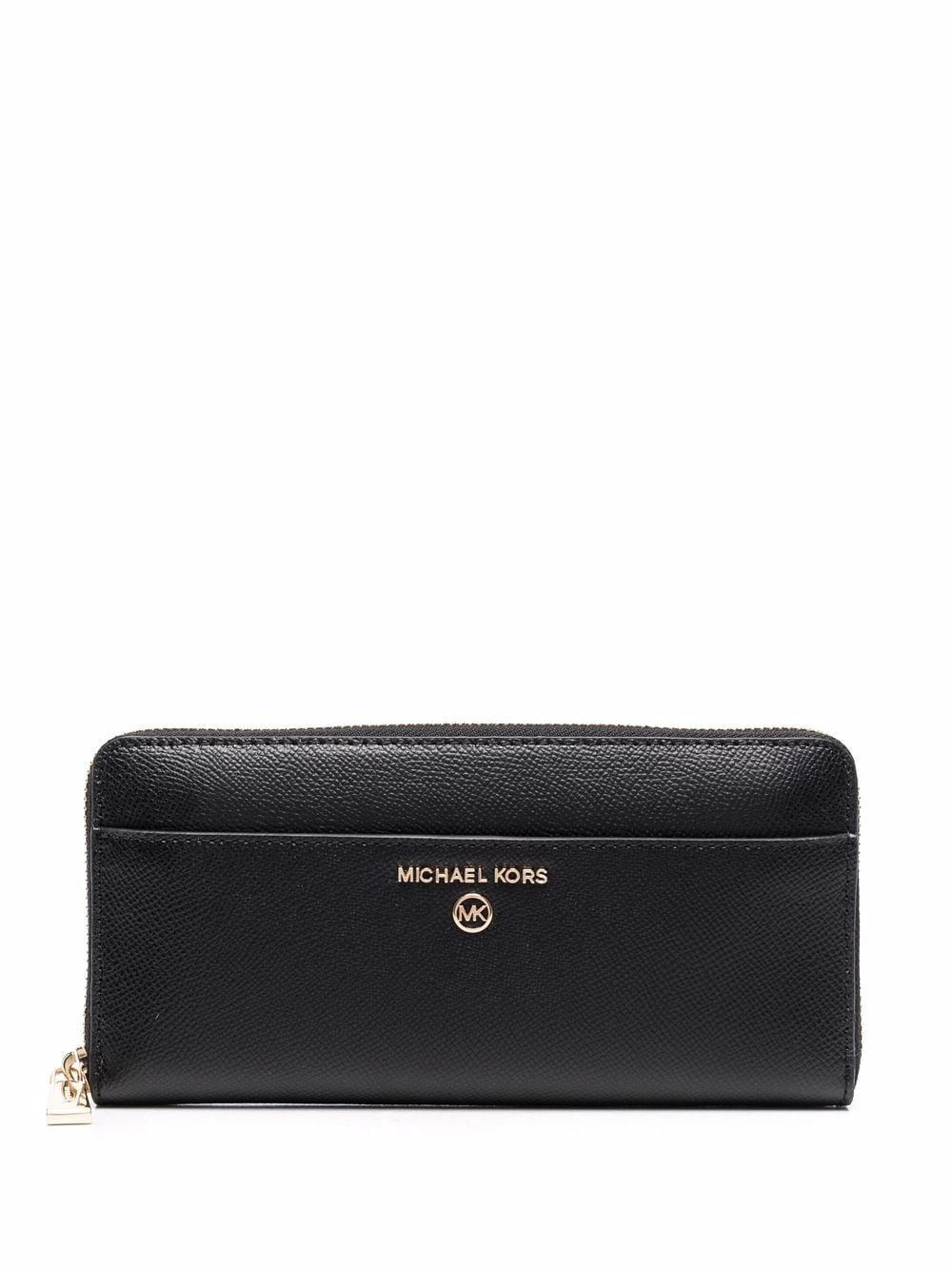 PEBBLED LEATHER JET SET CONTINENTAL WALLET WITH ZIP