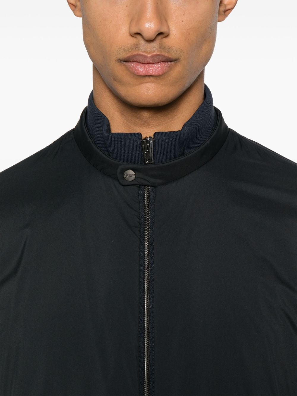 ECOAGE BAND-COLLAR BOMBER JACKET
