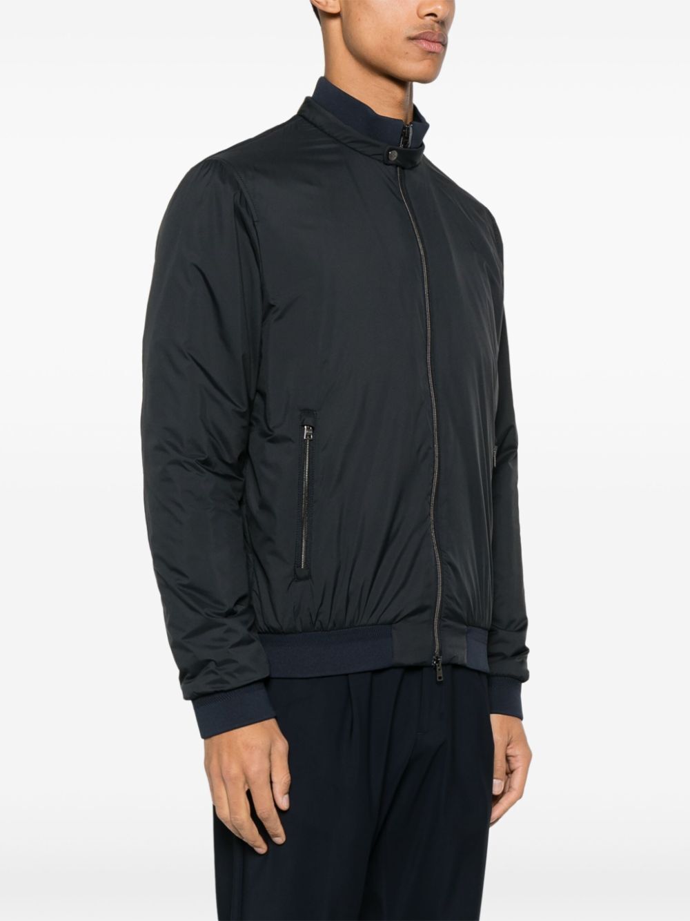 ECOAGE BAND-COLLAR BOMBER JACKET