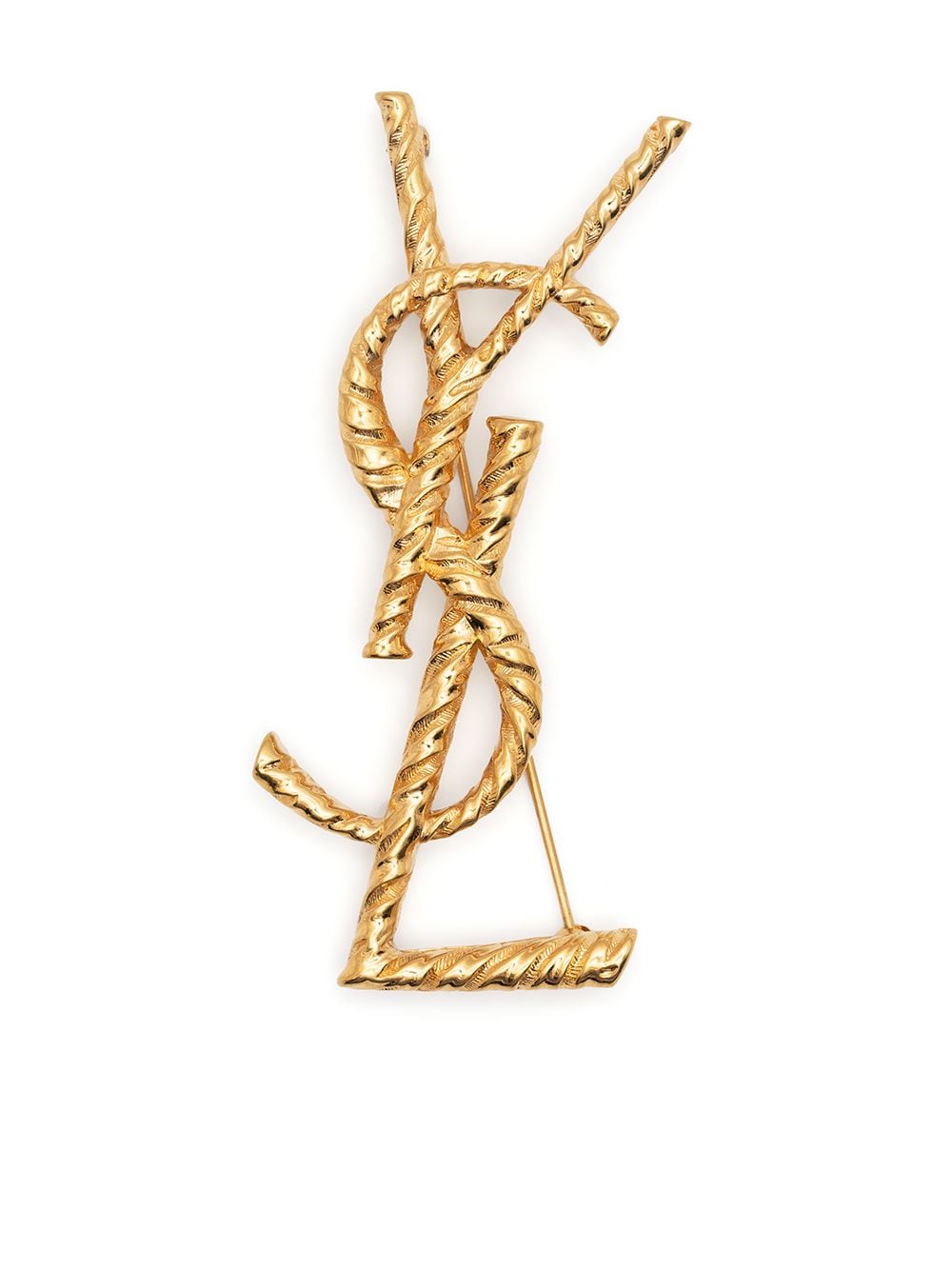 CASSANDRE TWISTED STRIPE METAL BROOCH
