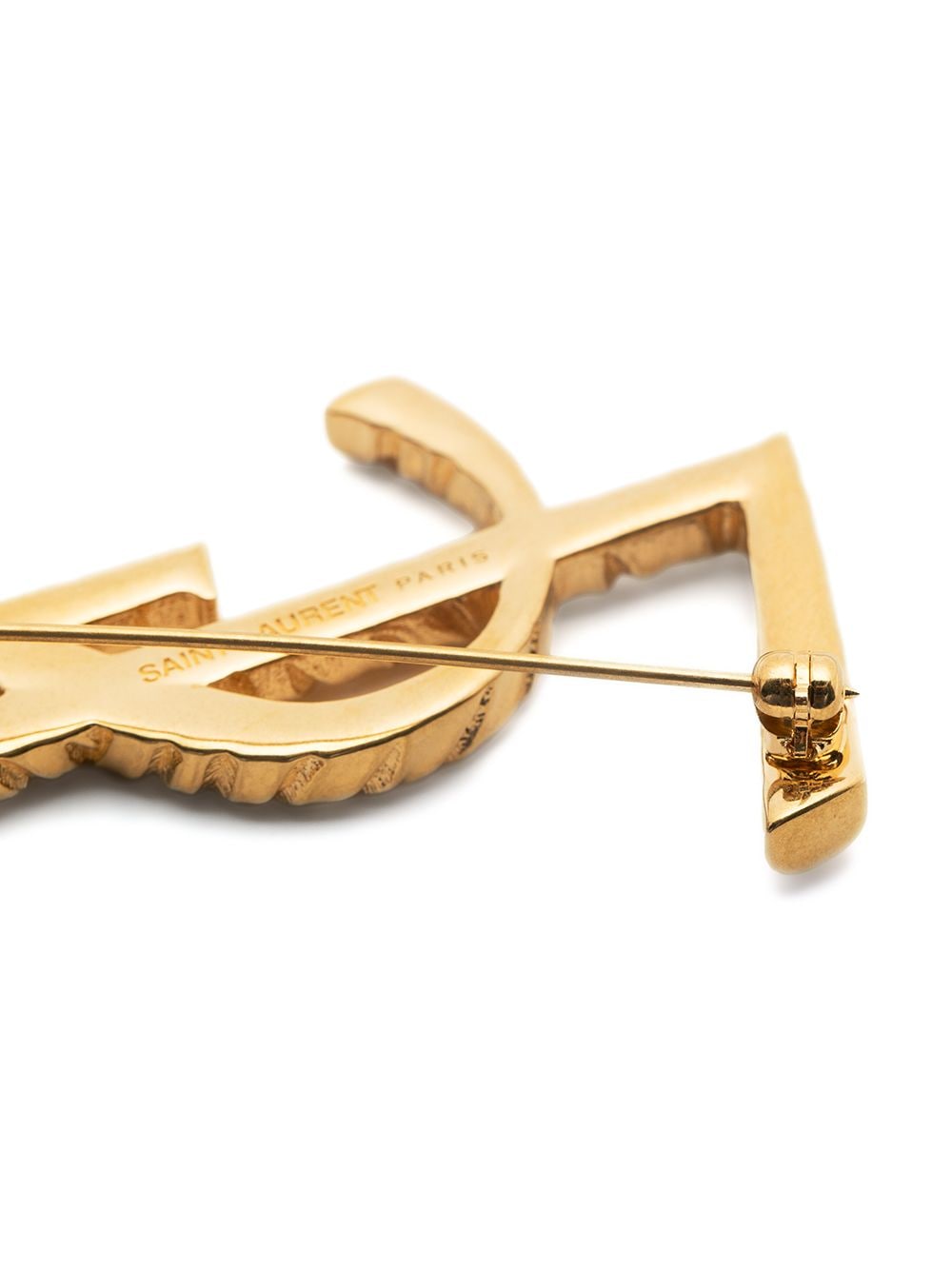 CASSANDRE TWISTED STRIPE METAL BROOCH