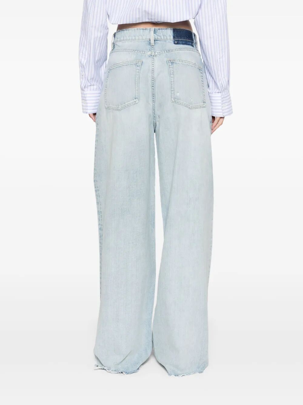 LIVED-IN DENIM EFFECT BOYFRIEND JEANS