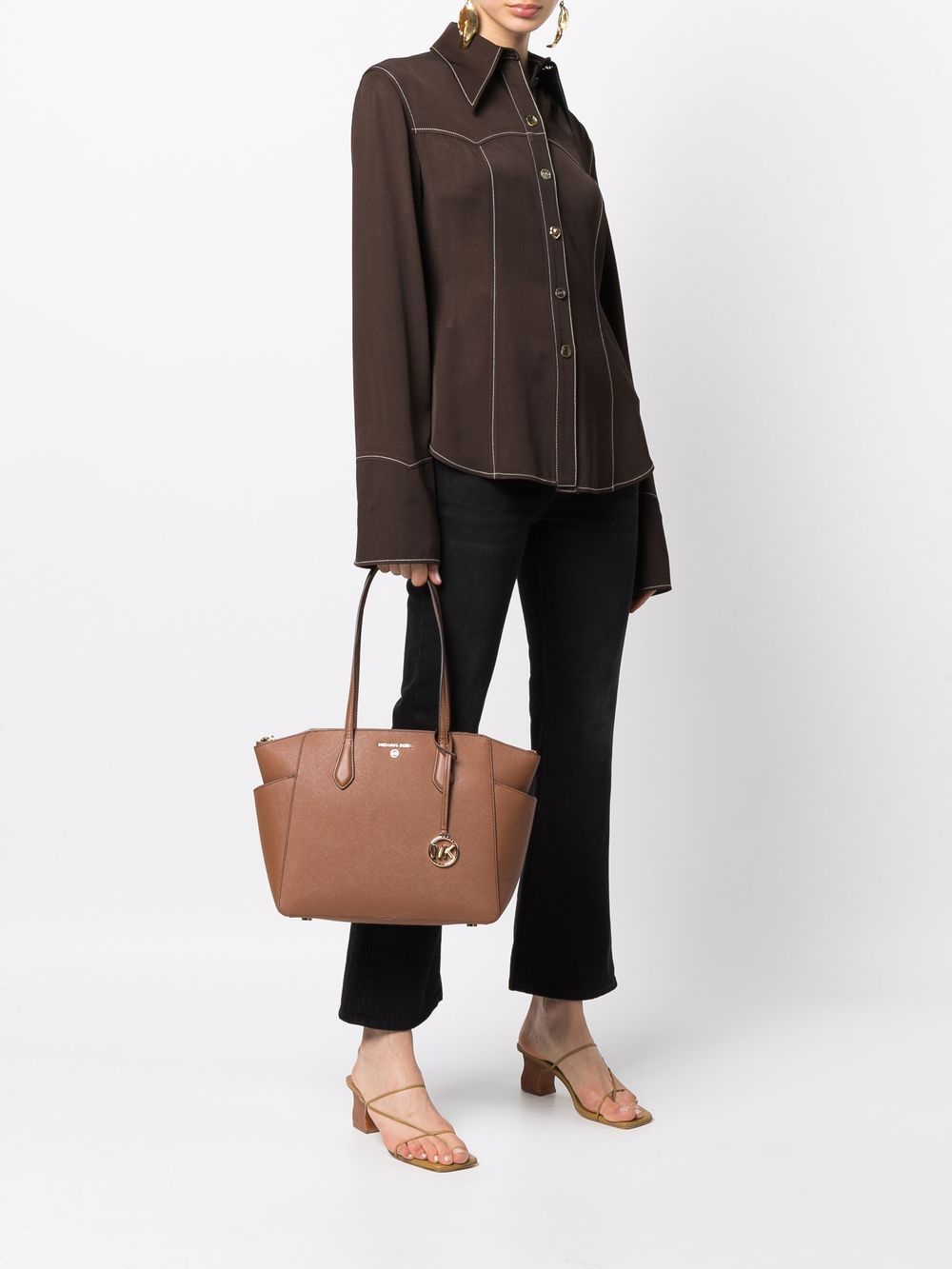 MARILYN MEDIUM SAFFIANO LEATHER TOTE BAG