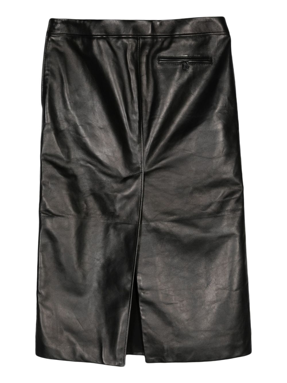 LOW WAIST LEATHER SKIRT