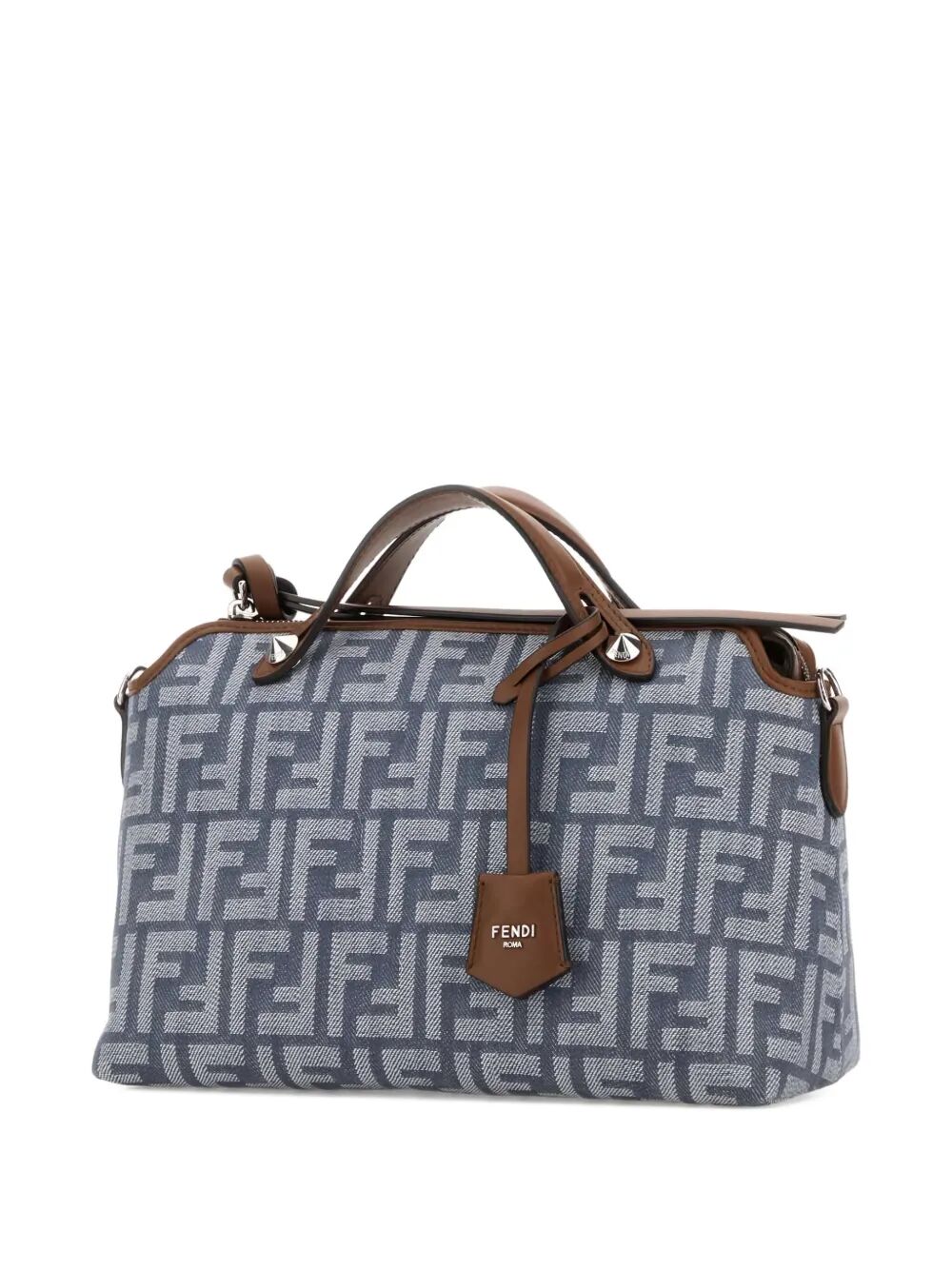 BY THE WAY SOFT MEDIUM DENIM-EFFECT FF JACQUARD BAG
