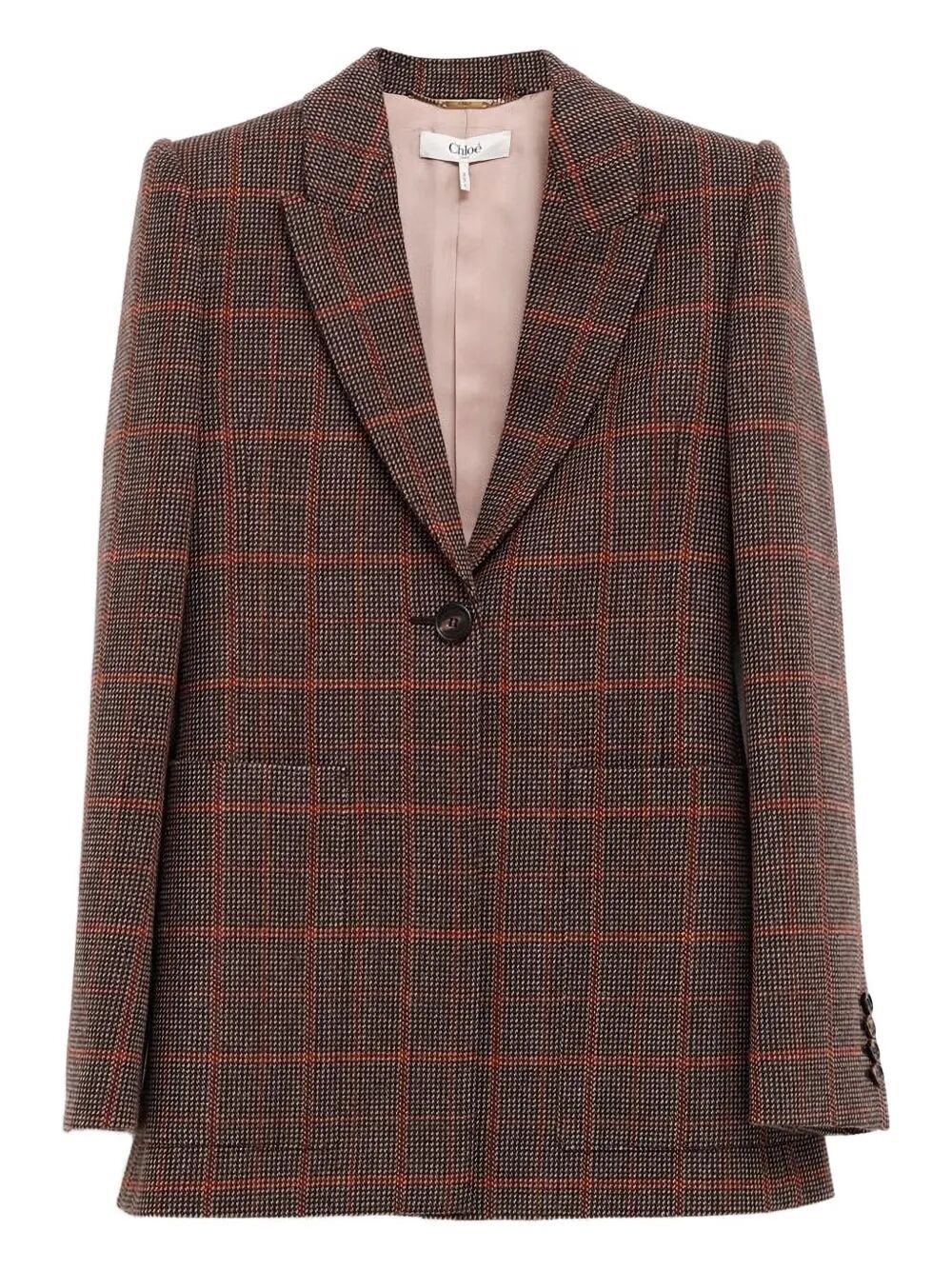 CHECK WOOL TAILORED JACKET