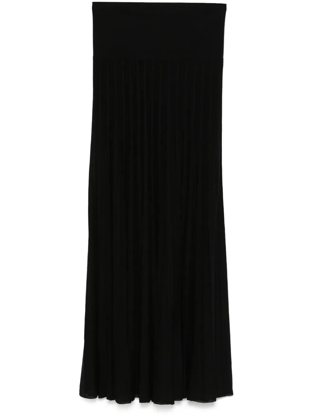 EZRA LONG PLEATED KNIT SKIRT