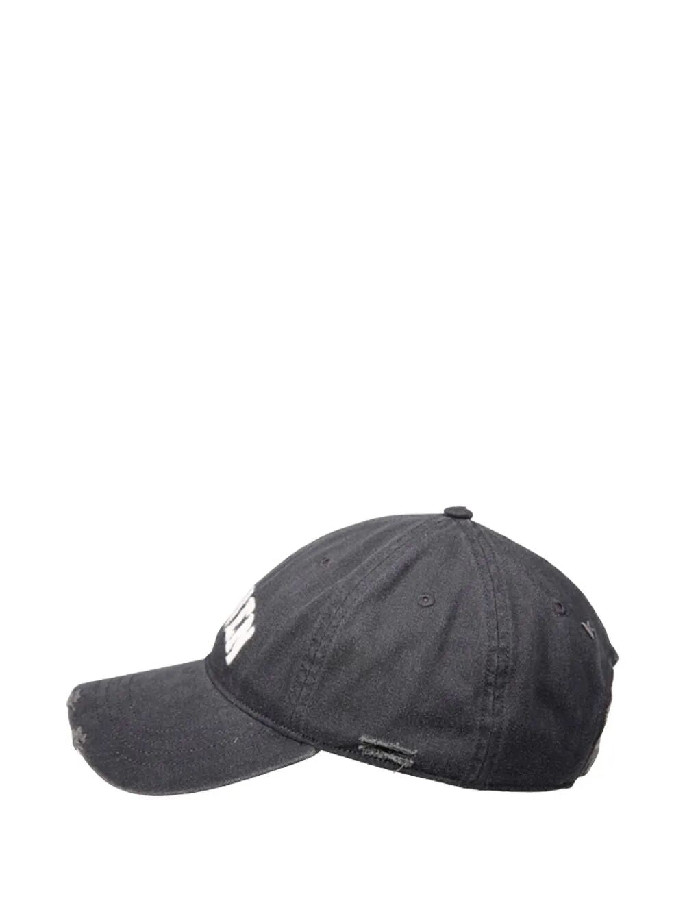 COTTON BASEBALL CAP WITH A LIVED-IN FINISH