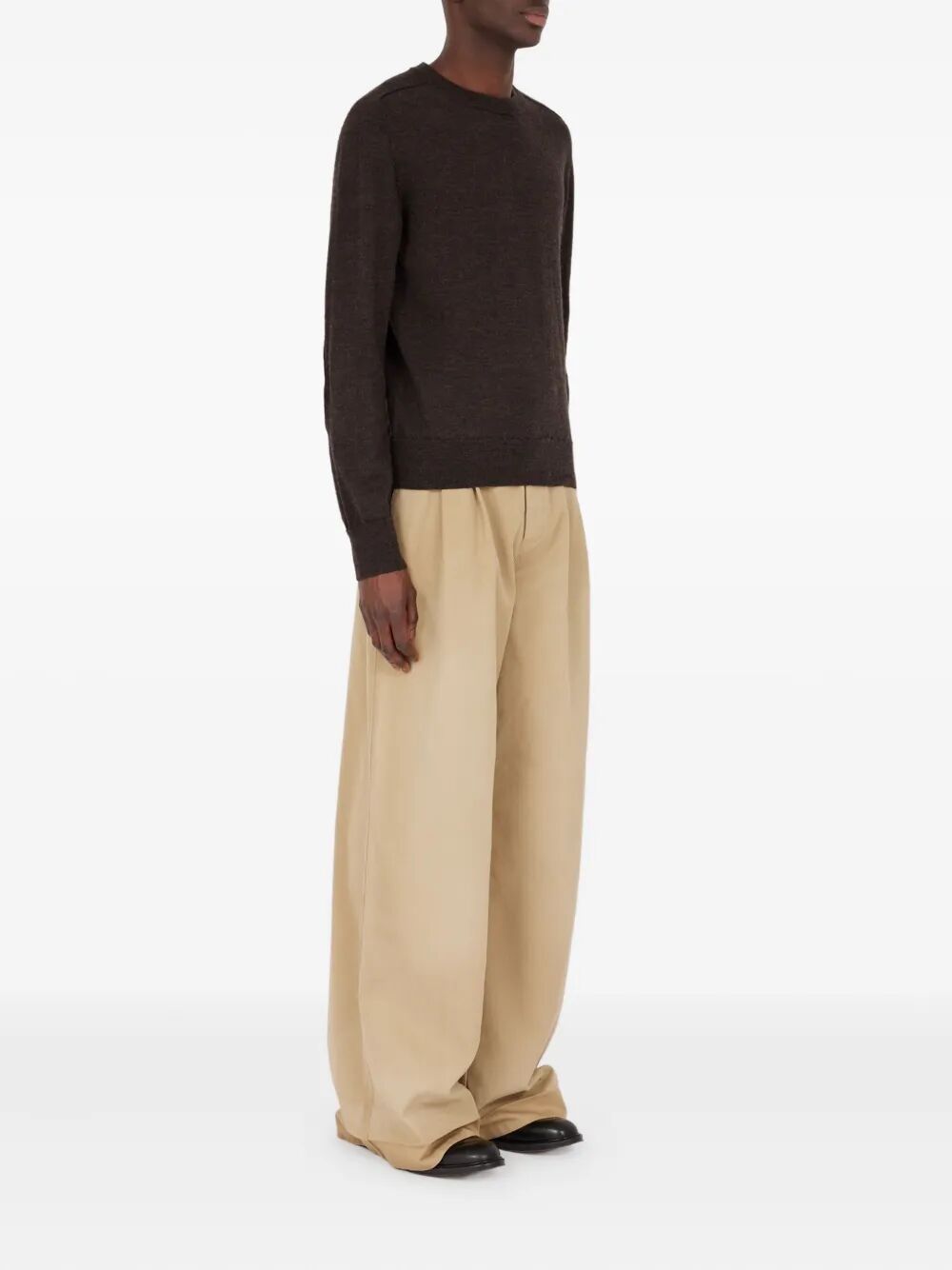WOOL SWEATER WITH ELBOW PATCHES