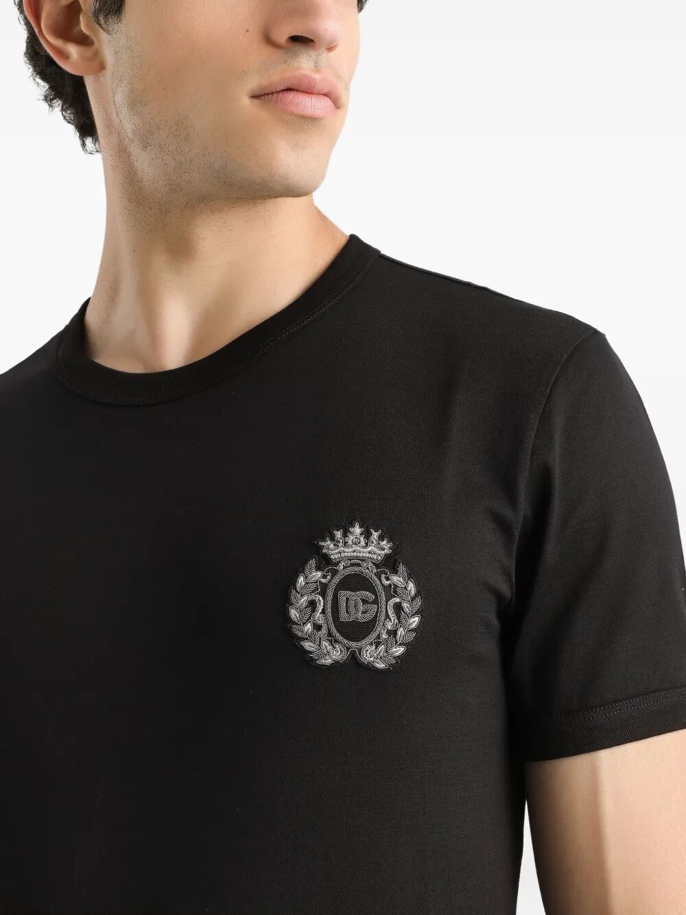 LOGO-PATCH COTTON T-SHIRT