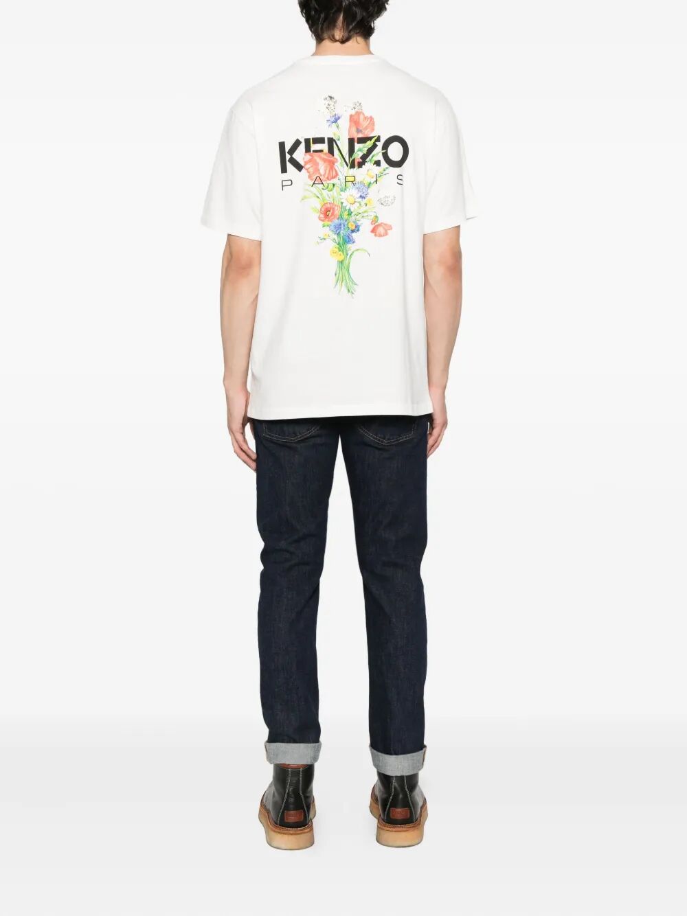 GOTS ARCHIVE BOUQUET PRINT COTTON T-SHIRT